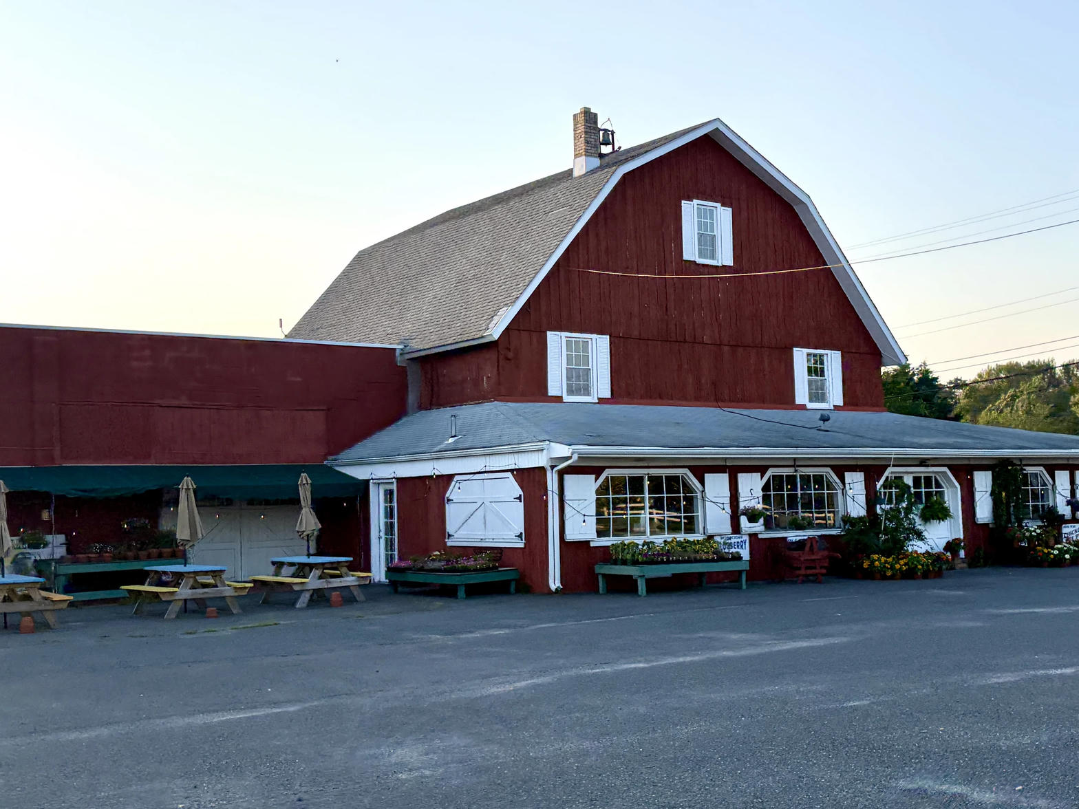 The restored red barn on Route 206 in Hammonton, home of Penza's Pies