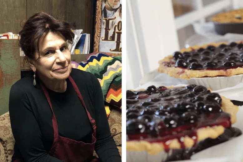 Evelyn Penza and her blueberry pies
